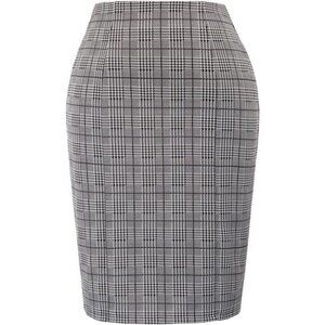 Womens Knee Length Elastic Waist Stretchy Skirt Grey